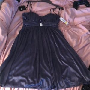 Dark silver short dress